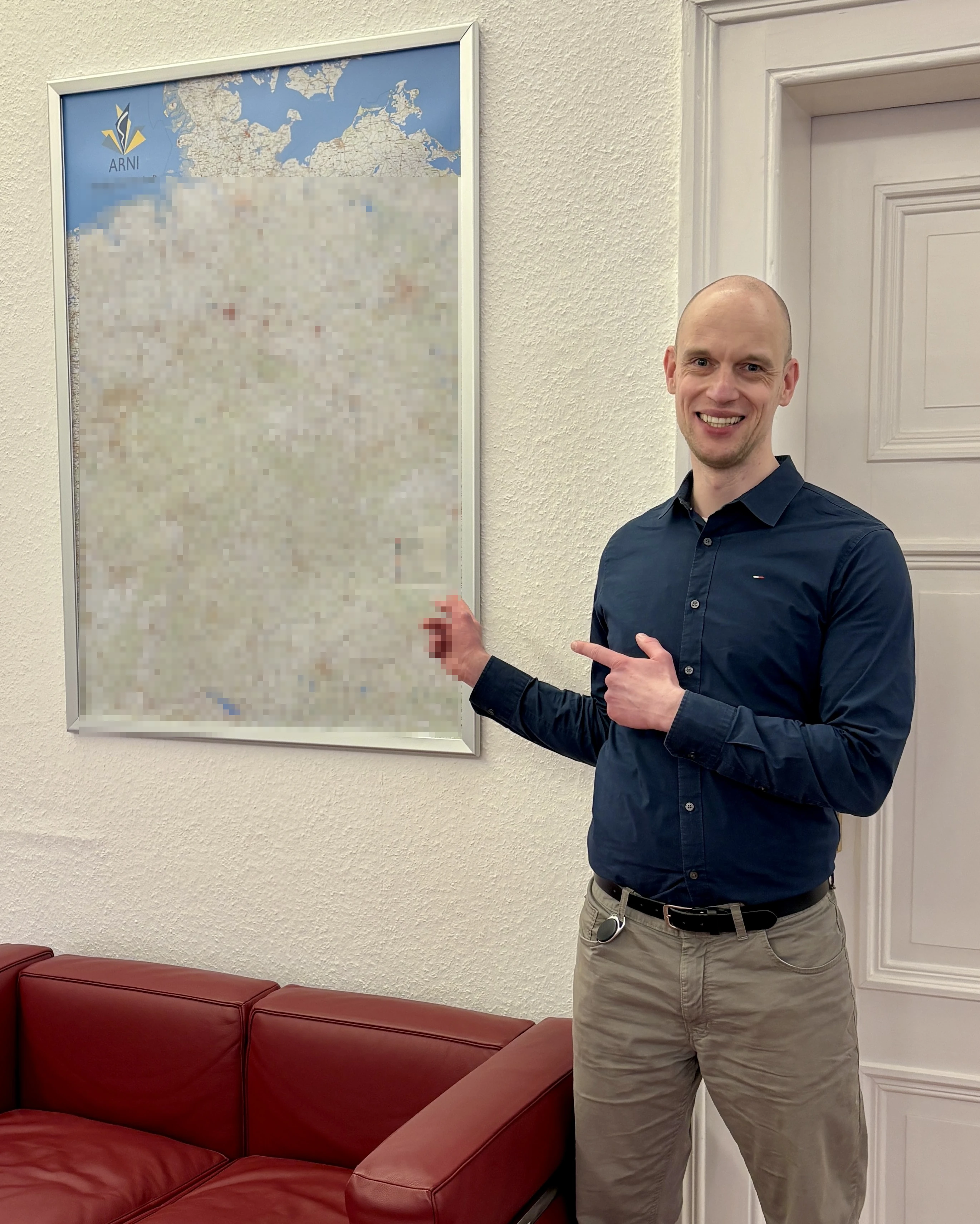 Marc Allgeier mit Kundenlandkarte